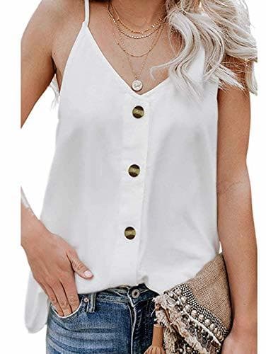 Product AJUMKER Mujeres Tirantes con Cuello en V sin Mangas Blusas sin Mangas