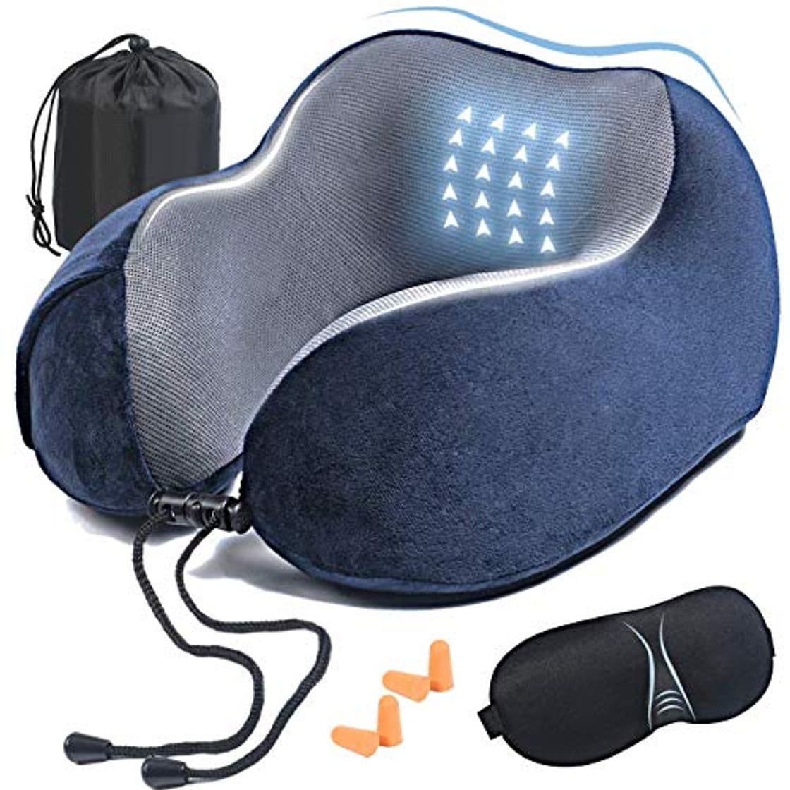 Producto flintronic Almohada de Viaje Viscoelástica de Espuma