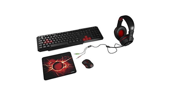 Electrónica Mars Gaming MACP1 - Combo gaming de teclado, ratón, auriculares y alfombrilla