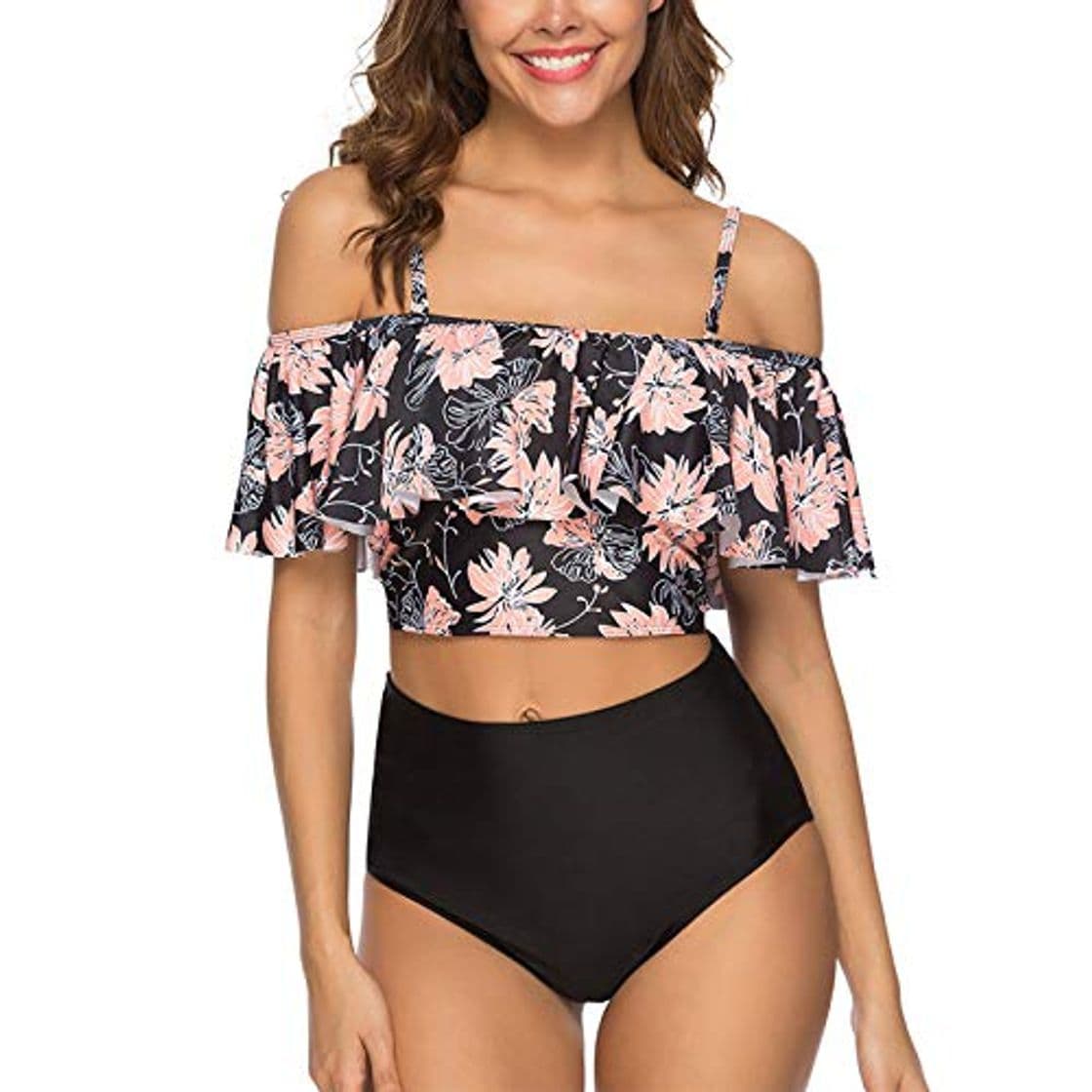 Producto WHCREAT Para Mujer Bikini Set Correas de Espagueti Acolchado Tankini Traje de