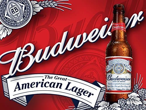 Producto Budweiser American cerveza Bar/Pub hombre cueva lata de metal retro con texto