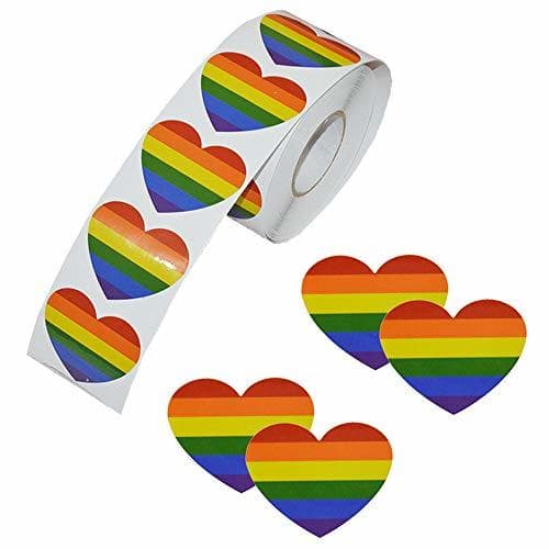 Product Pegatinas de cinta de arco iris, 500 piezas de amor Gay Pride