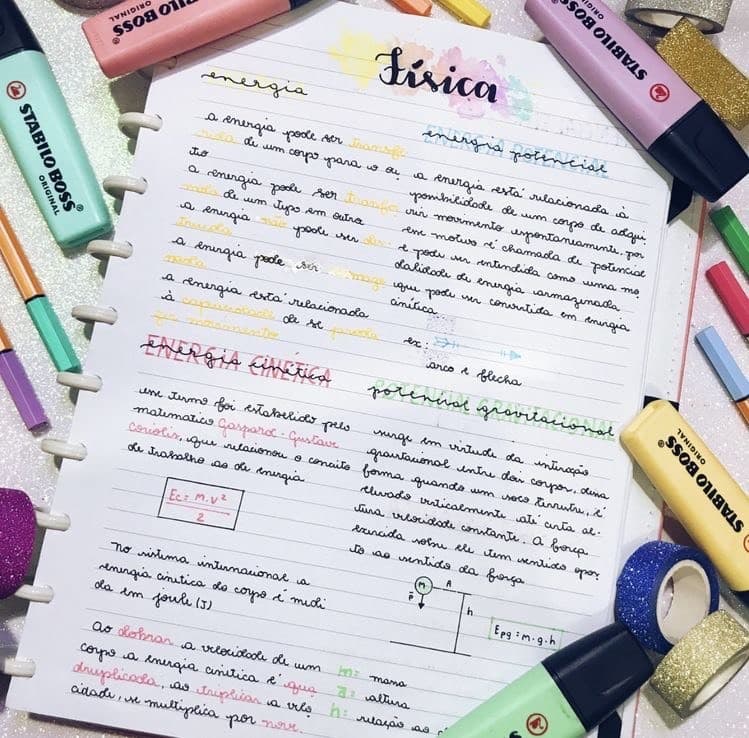 Moda resumo de física 👩🏽‍🔬 