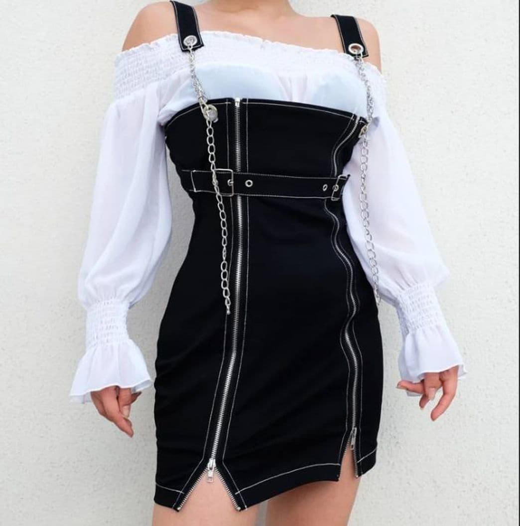 Moda Korean goth dress