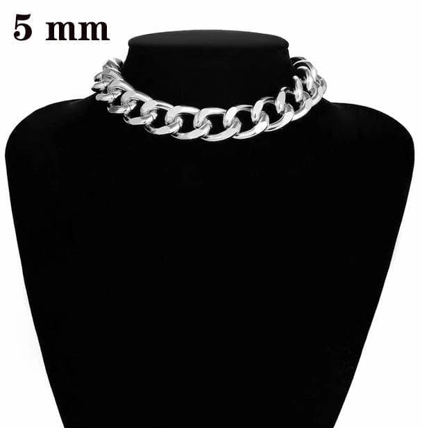 Moda Choker de cadena gigante 