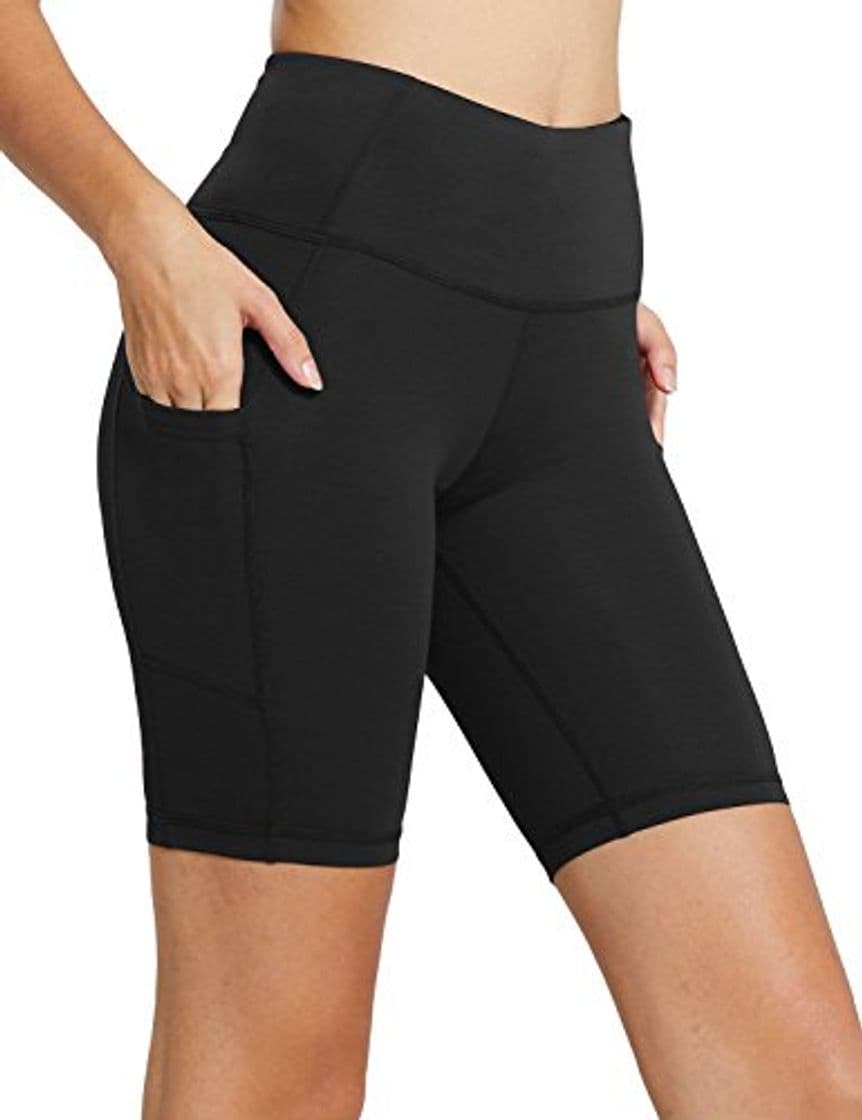 Moda BALEAF Pantalones cortos de compresión para mujer, cintura alta, para yoga, correr,