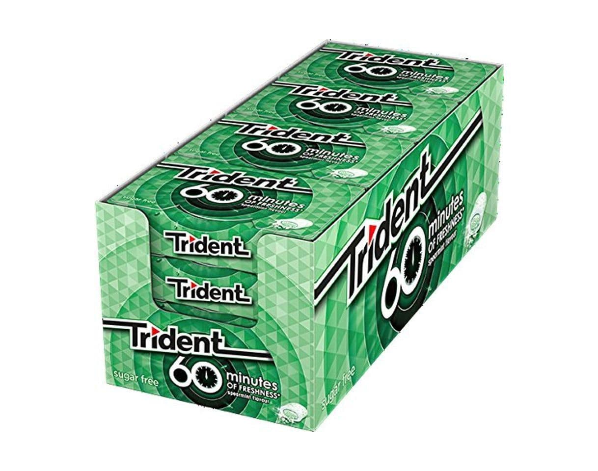 Producto Trident Chicle Sin Azucar Hierbabuena 60 Minutes 20 gr