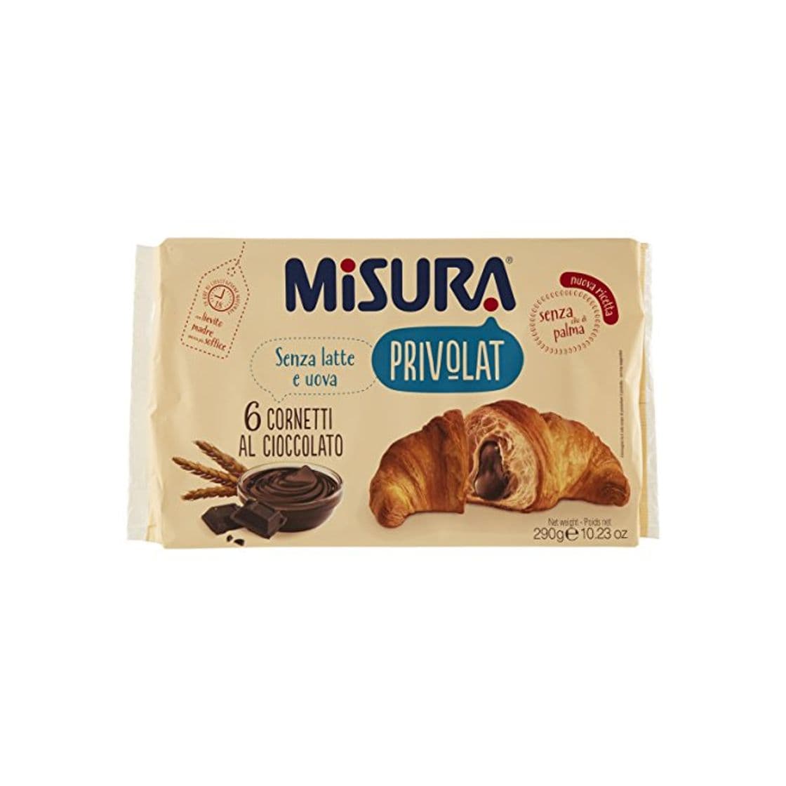 Producto La medición de chocolate Privolat Cornetto Sin Aceite de Palma 6 croissants