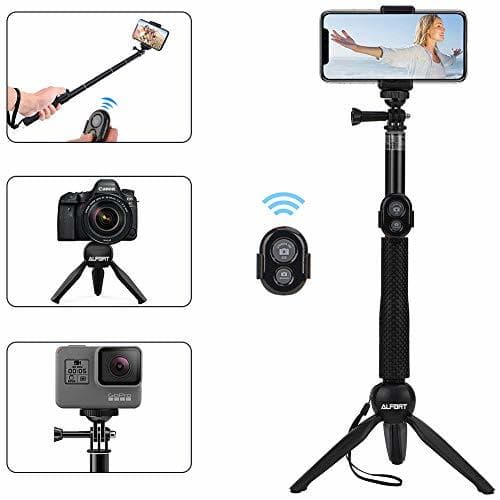 Producto Alfort Palo Selfie, Selfie Stick Bluetooth Trípode Portátil con Control Remoto per