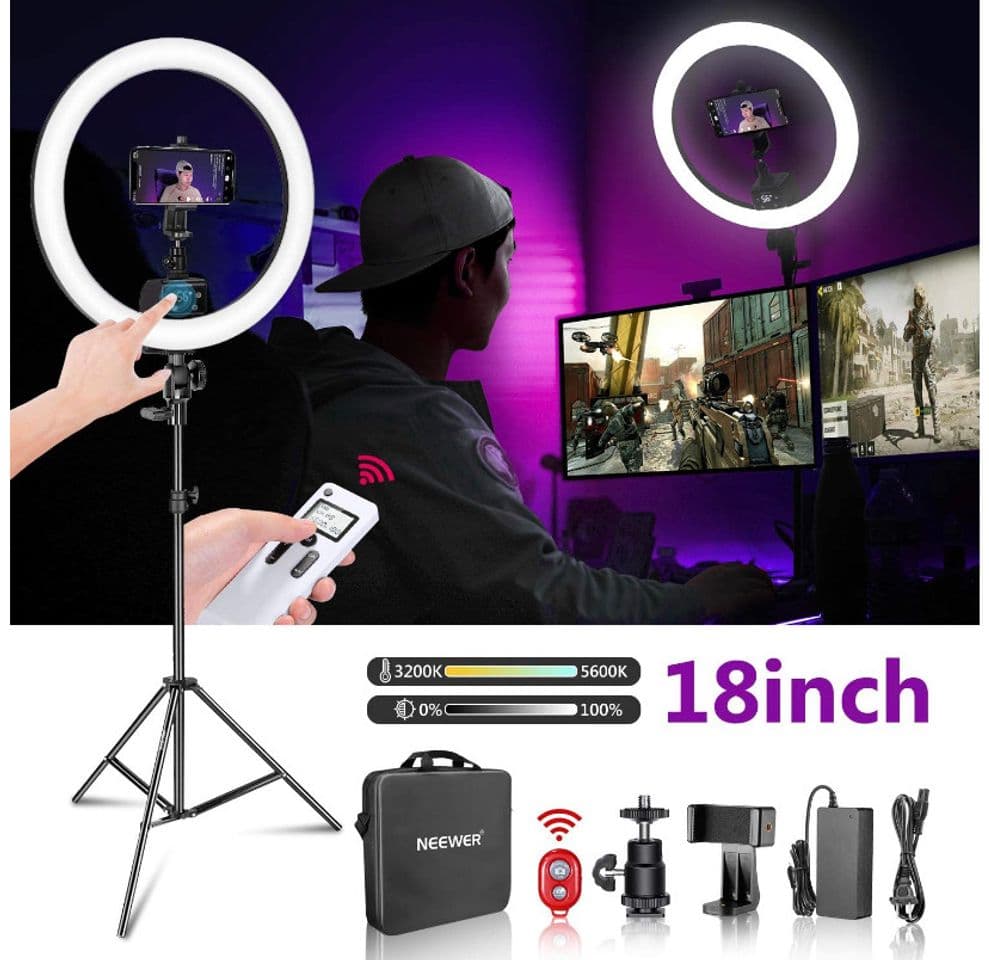 Fashion Ring Light  Neewer Advanced de 18” @ Amazon.com