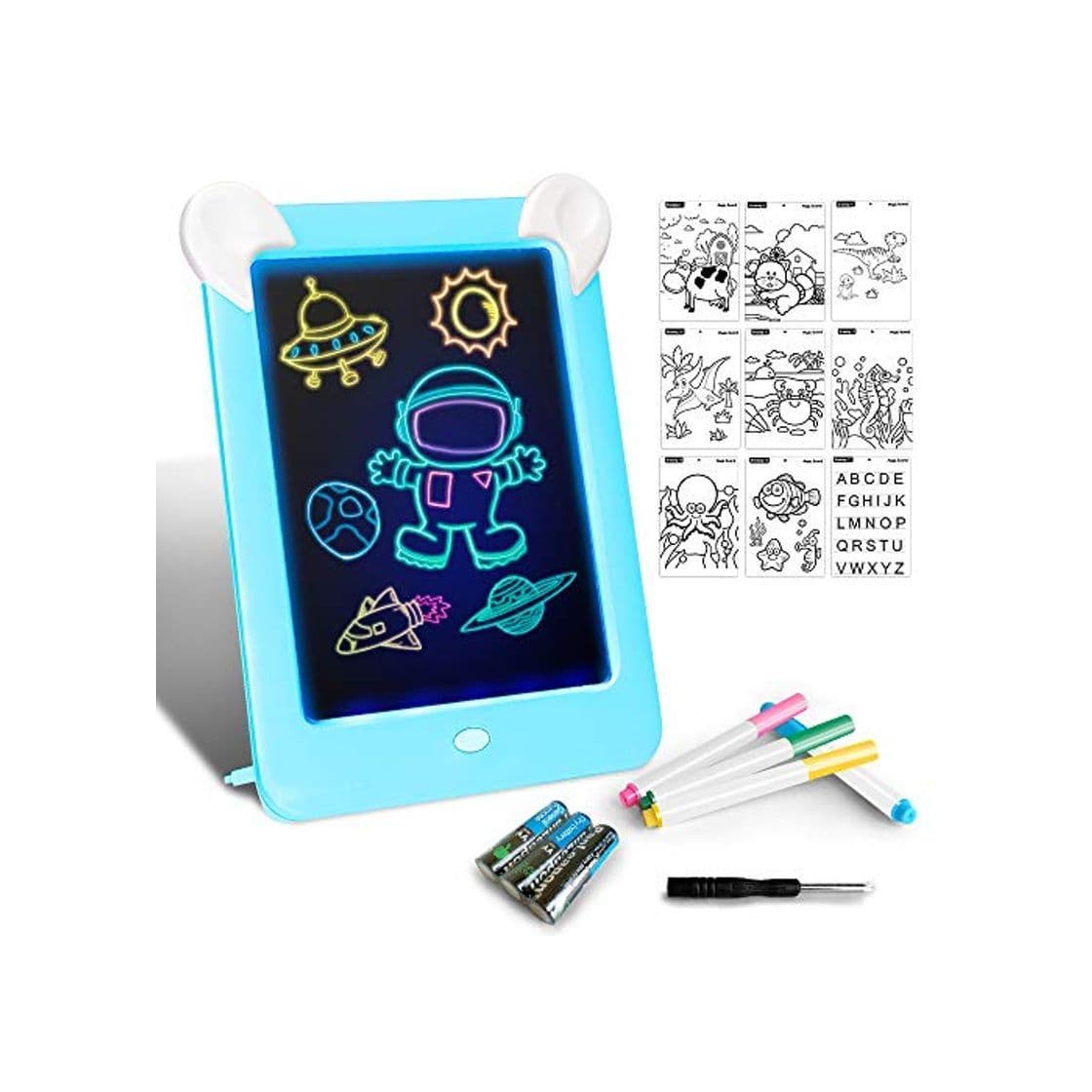 Producto Tableta de Dibujo Pizarra 3D Mágico con Luces LED Educativo Infantil Dibujo