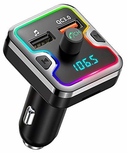 Producto Cocoda Transmisor FM Bluetooth Coche, 7 Colores con Retroiluminación LED Manos Libres