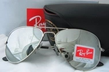 Fashion Óculos de Sol Ray-Ban Aviador Espelhado 