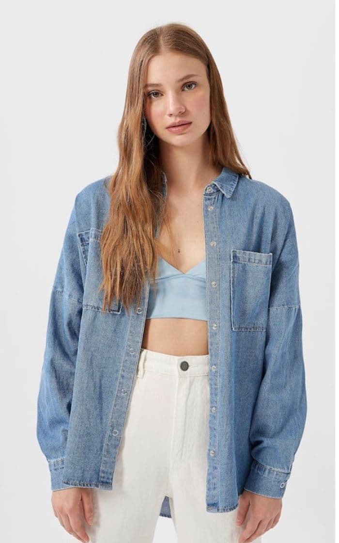 Moda Sobrecamisa denim Stradivarius 2020