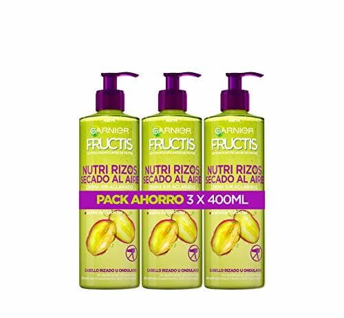 Belleza Garnier Fructis Nutri Rizos, Crema de Peinado sin Aclarado para Cabello Rizado