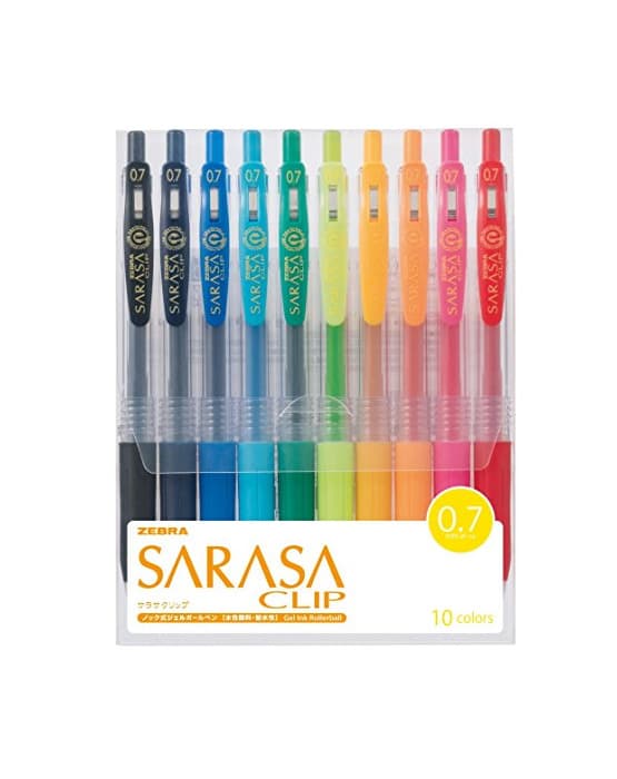 Product Zebra Sarasa Clip 0.7, 10 colores Set