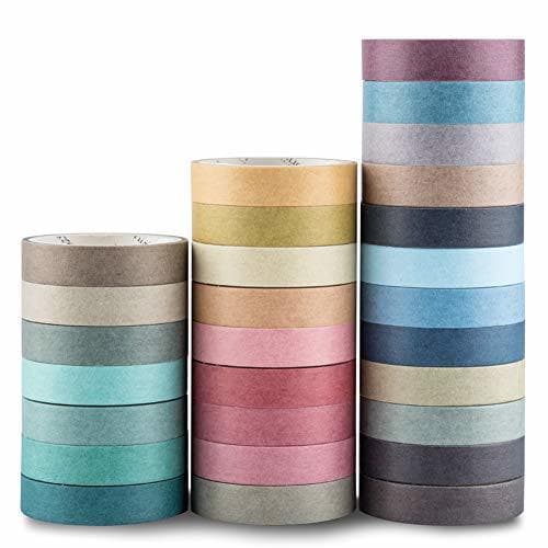 Place Yubbaex Washi Tape Set cinta adhesiva decorativa Washi Glitter Adhesivo de Cinta