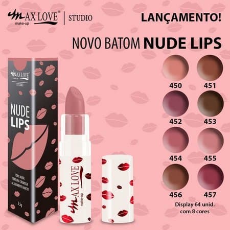 Fashion Batom Bastão Nude Lips Love Max Love

