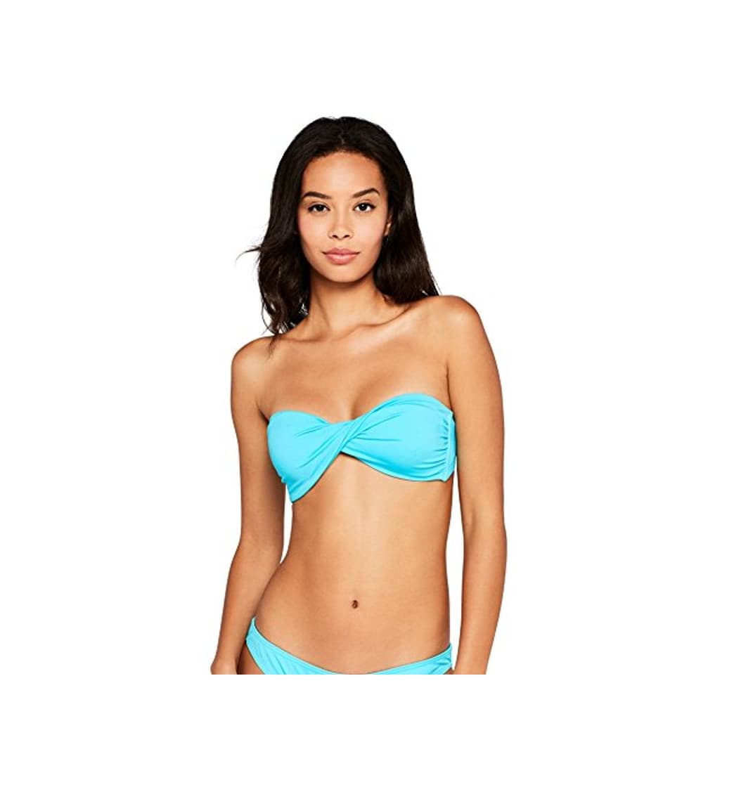 Fashion Marca Amazon - IRIS & LILLY Top de Bikini Cruzado Estilo Bandeau