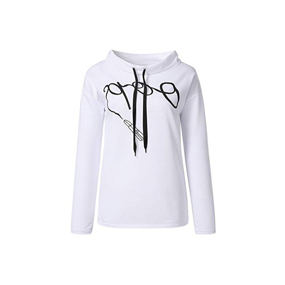 Moda ZJSWCP Sudadera Mujeres de Impresión Casual Manga Larga Pullover Blusa Camisa Sudadera