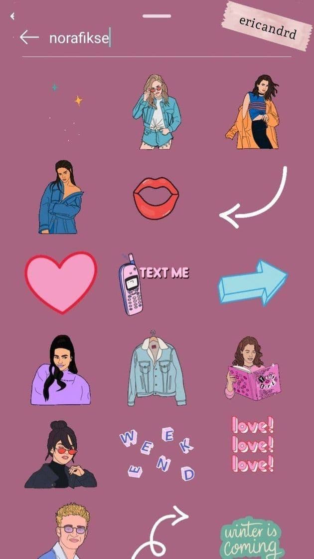 Fashion stickers for stories