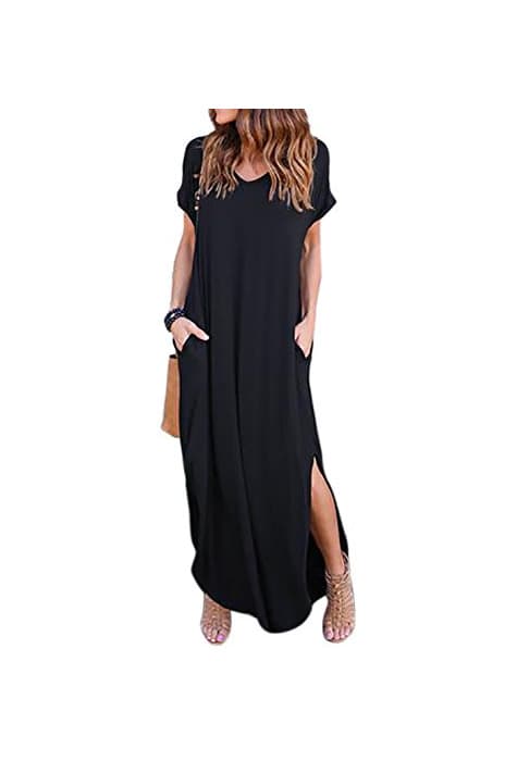 Producto Vestidos Mujer Casual Bohemios Playa Largos Verano Vestido Boho Hendidura Falda Larga