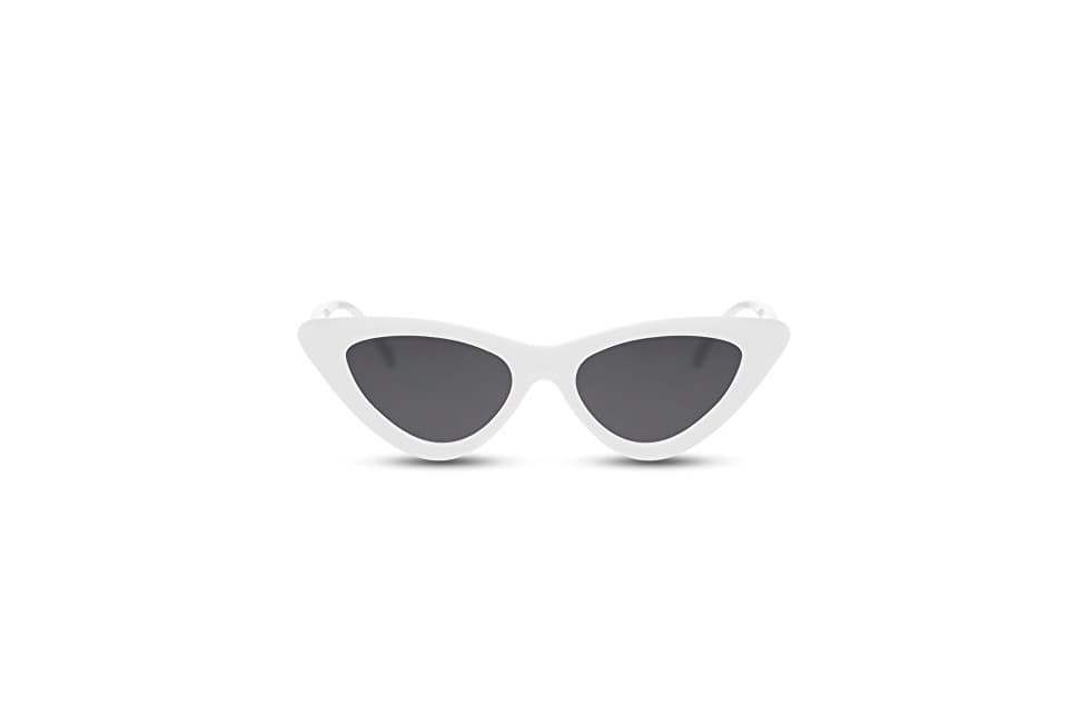 Producto Cheapass Gafas de sol Ojo de Gato Diseño Moderno Montura Blanca Cristales