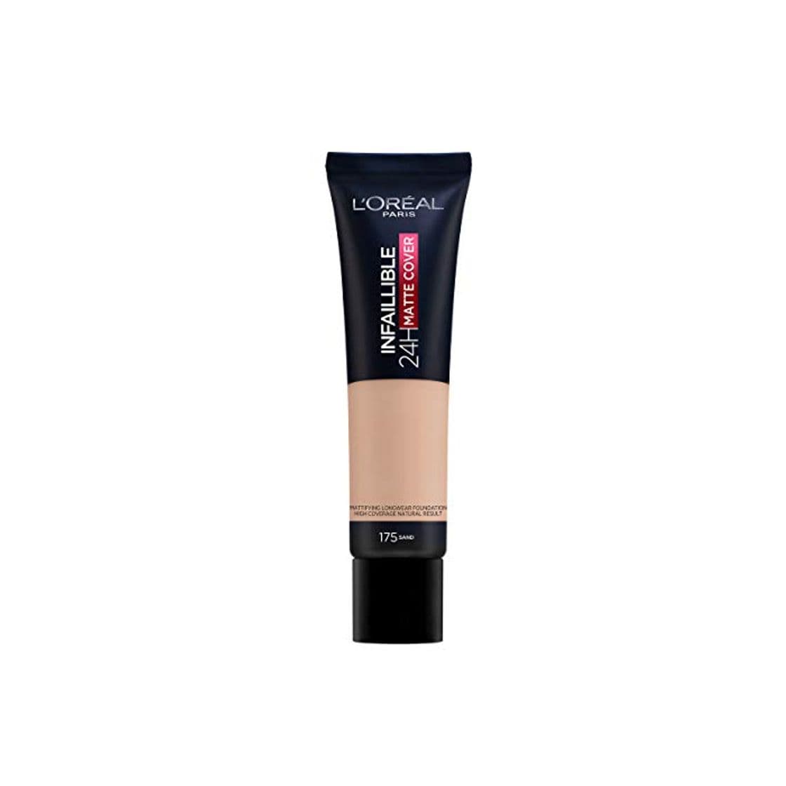 Product L'Oréal Infalible 24 H Matte Cover Base De Maquillaje Alta Cobertura Mate Piel Clara Subtono Rosado 175 Sable 40 g