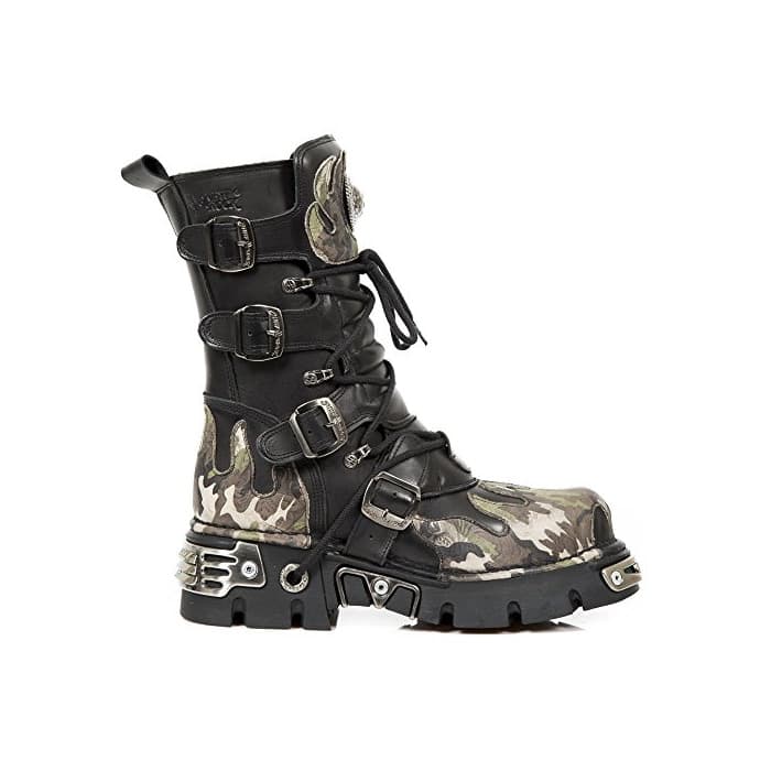 Producto Newrock Newrock 591-S15 Camuflaje DE Llama METALIZABLE Negro DE Piel Bota Motocicleta