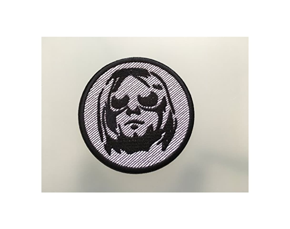 Producto Parche bordado, diseño de Kurt Cobain del grupo de música grunge Nirvana,