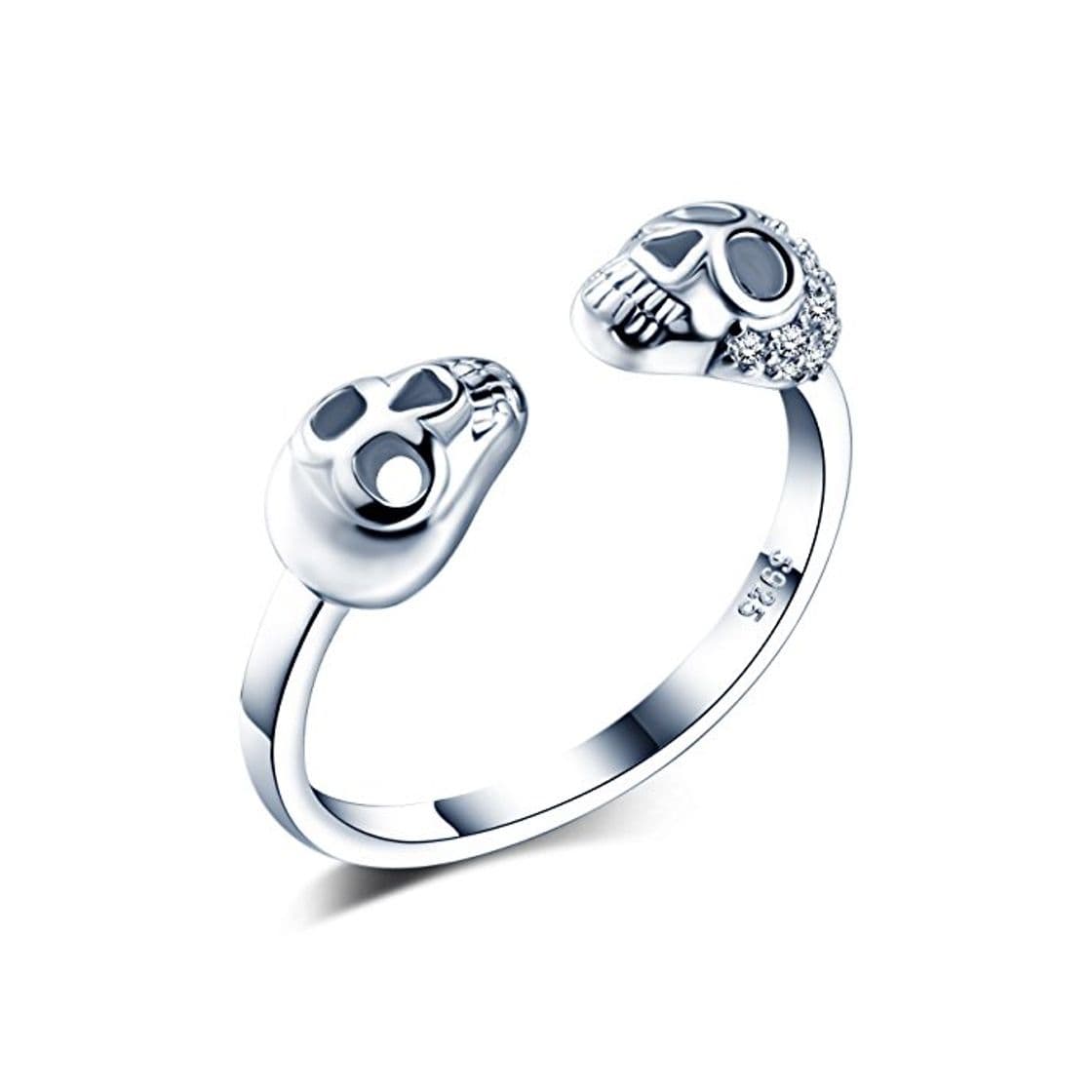 Producto Infinite U - Anillo Cráneo Calavera de Apertura de Plata de Ley