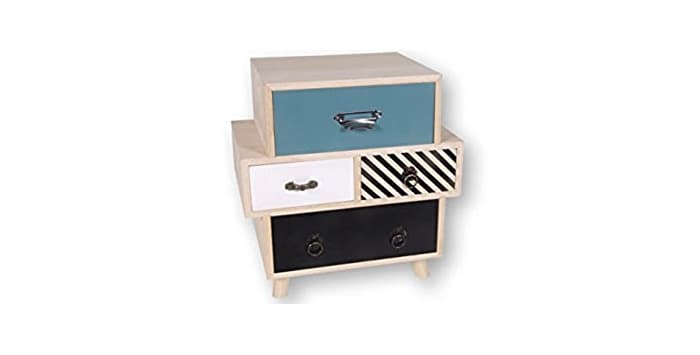 Producto Dakota Joyero de Madera Chest con 4 cajones y separadores e Interior