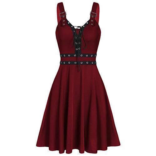 Producto Vestido sin Tirantes de la Correa sin Mangas del Punky gótico de