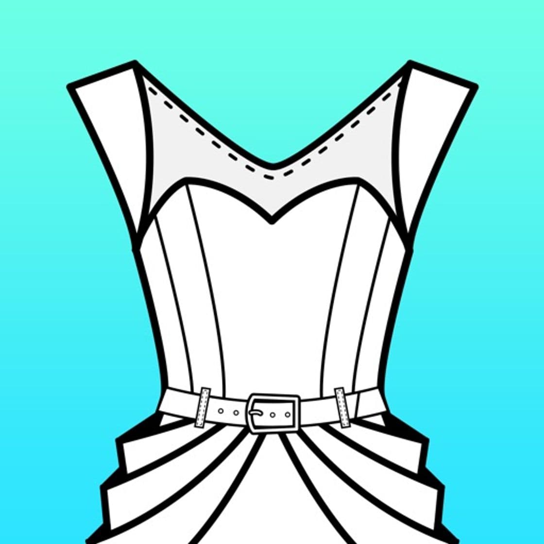 App Fashion Design FlatSketch