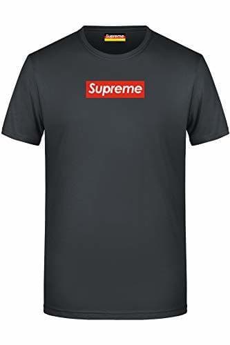 Moda Supreme Germany T-Shirt Schwarz Logo Klein Rot/Weiss