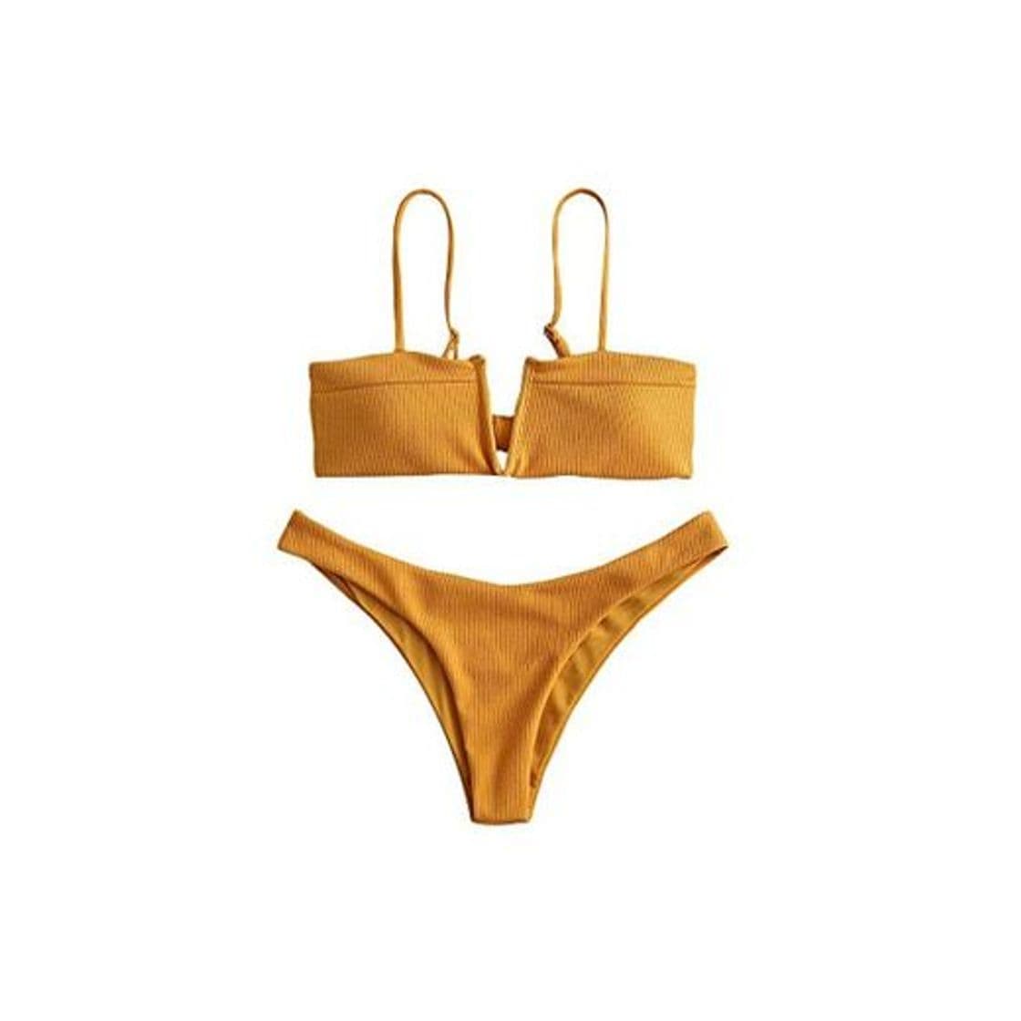 Fashion ZAFUL Set De Bikini con Relleno Lazada en Espalda Escote en V