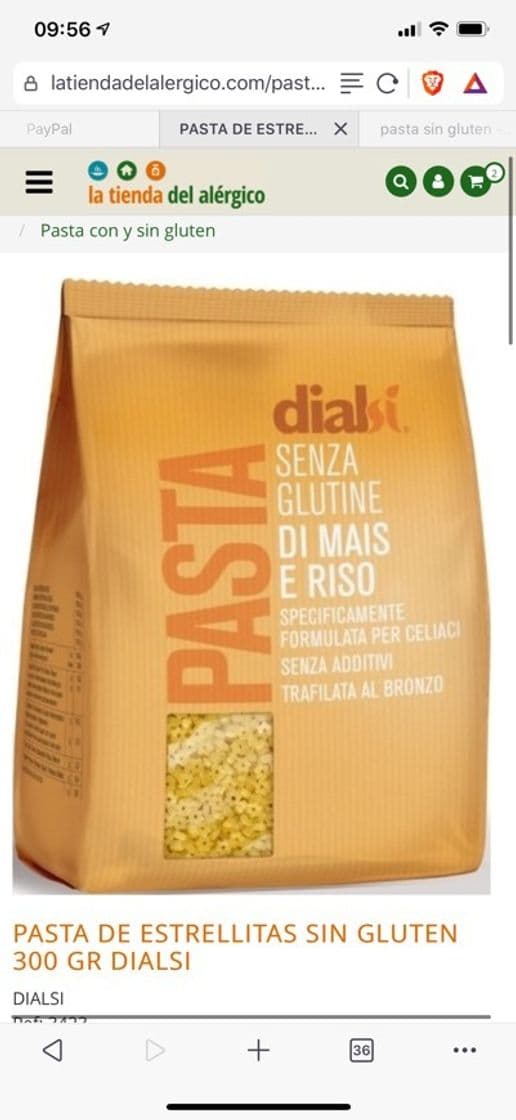 Producto Estrellitas para sopa sin gluten