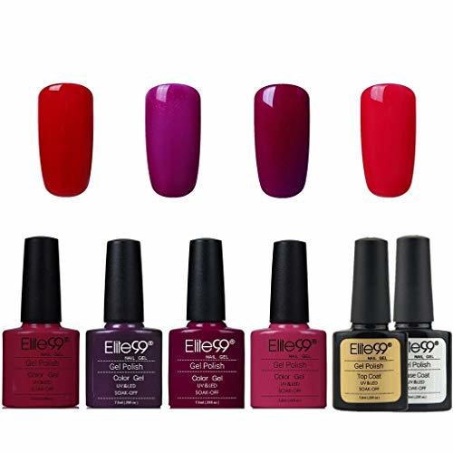 Beauty Elite99 Esmalte Semipermanente UV LED 6pcs Kit Uñas de Gel Pintauñas con