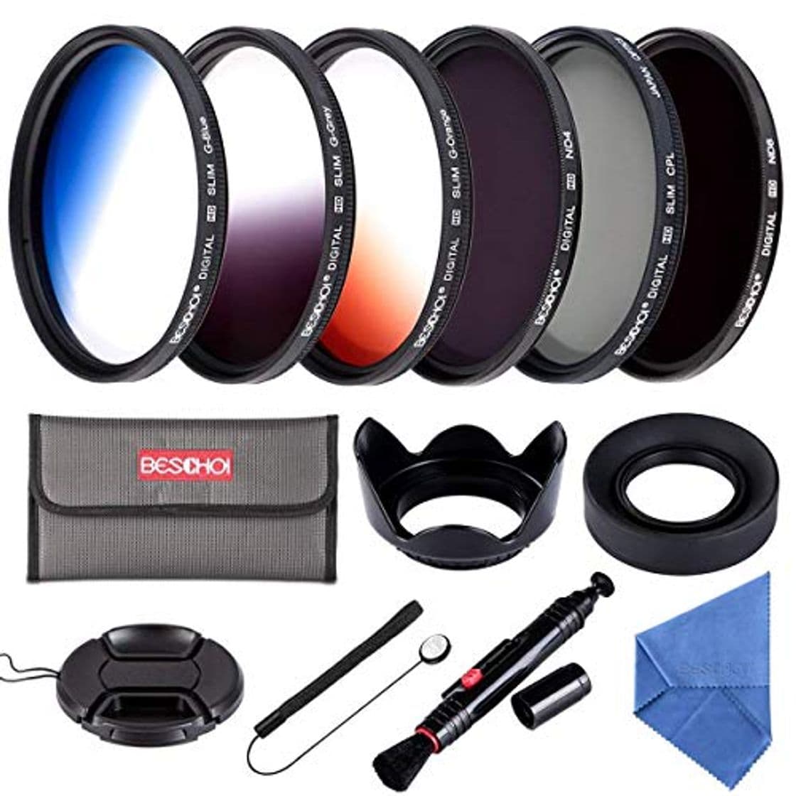 Product Beschoi - 58MM Set de Filtros 13 Piezas (CPL ND4 ND8