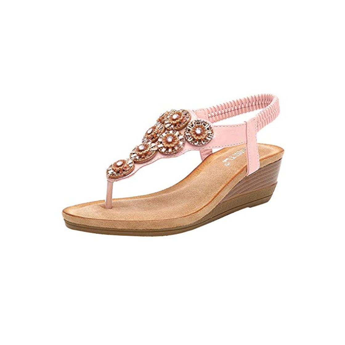 Product LuckyGirls Chic Sandalias Mujer Verano 2020 Fiesta Cuña Zapatos Mujer Tacon Medio