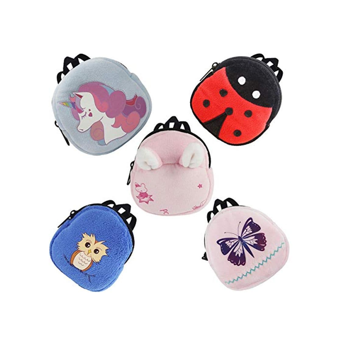 Producto COOFIT 5 PCS Accesorios para muñecas Mochila para muñecas Hermosa Cremallera Simple Mini muñeca Bolsa Muñecas para muñecas de 18 Pulgadas