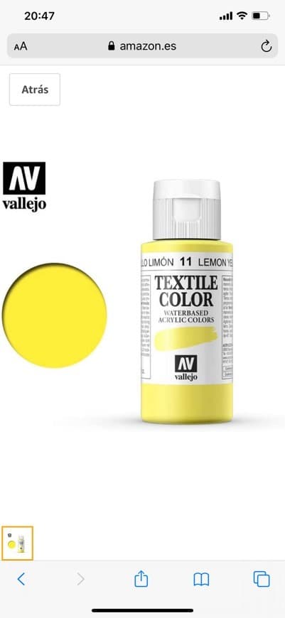 Fashion PINTURA VALLEJO AMARILLO LIMÓN 