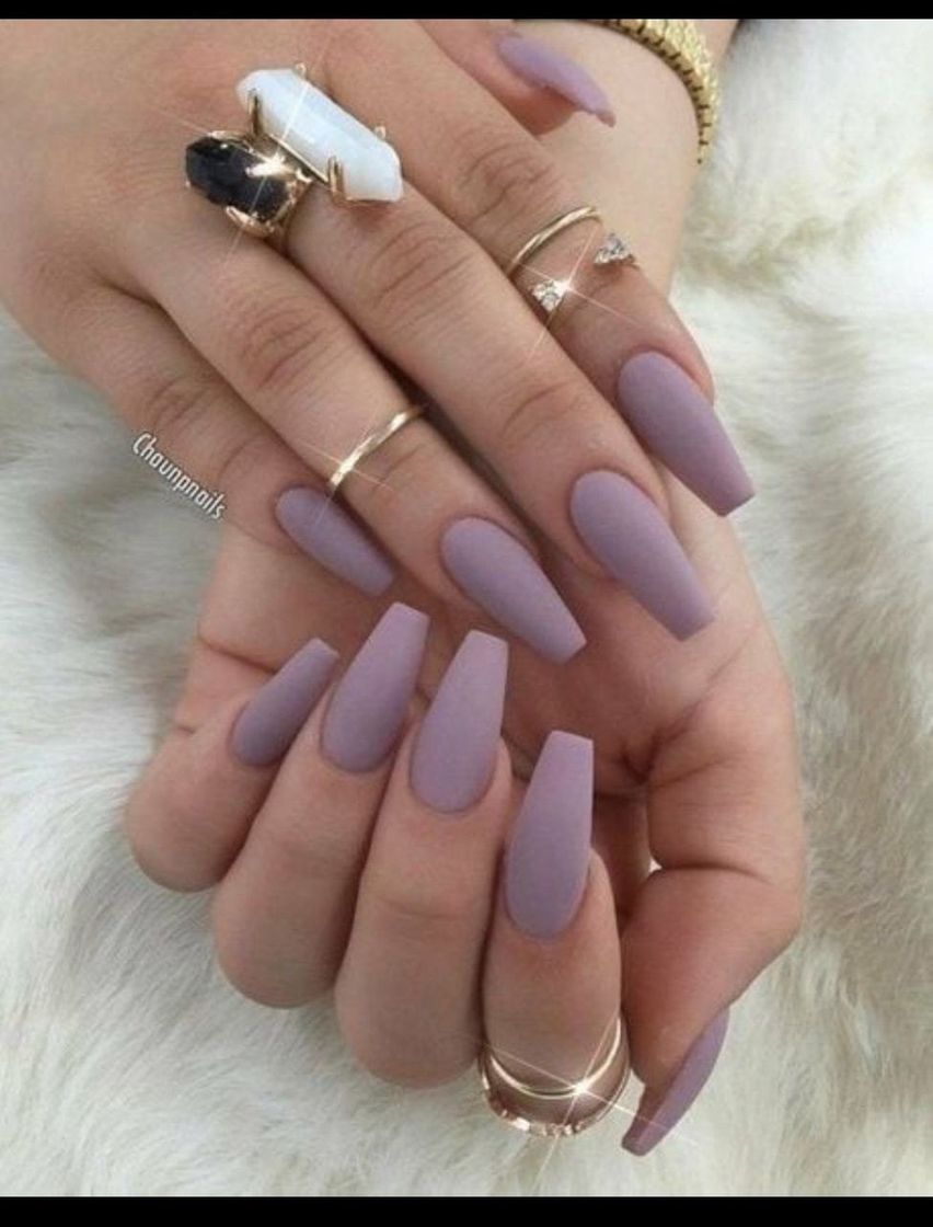 Moda Uñas largas moradas