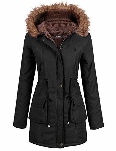 Producto iClosam Abrigos Mujer Invierno Elegantes De Manga Larga Chaquetas Sudadera con Capucha