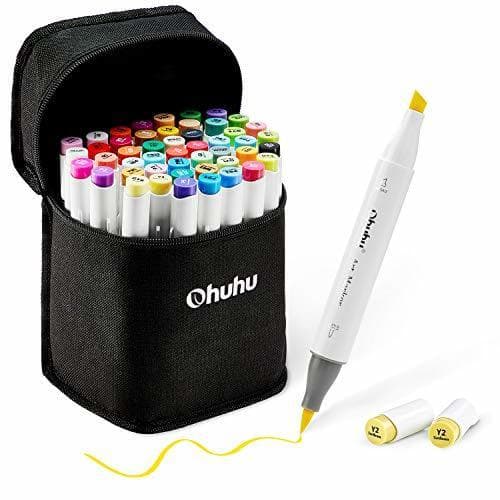 Producto 48 rotuladores artísticos de colores con doble punta de Ohuhu. Rotuladores para