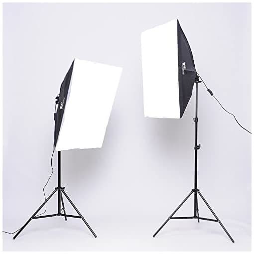 Electronic Amzdeal Softbox Focos Kit Iluminacion Fotografia con 2 Ventana de Luz 135W