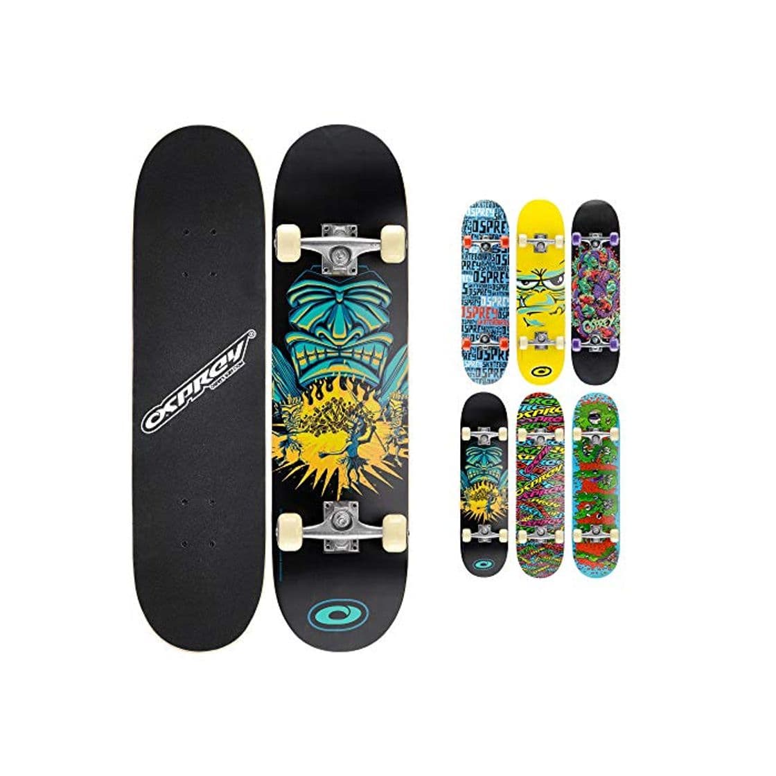 Fitness Osprey Skateboard Double Kick Pro. Monopatín infantil doble patada