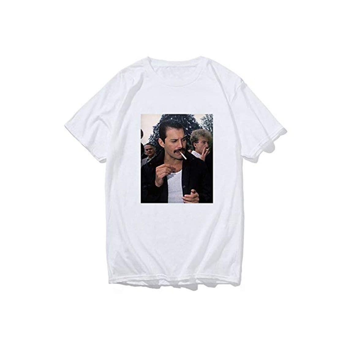 Product Freddie Mercury Smoking Vintage T-Shirt Cool Rock Punk Women/Men Harajuku Fashion Aesthetic