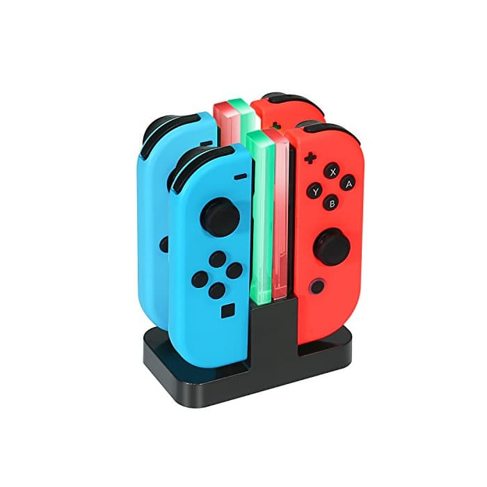 Electrónica KINGTOP Base de Carga 4 en 1 Cargador para Nintendo Switch Joy-Con