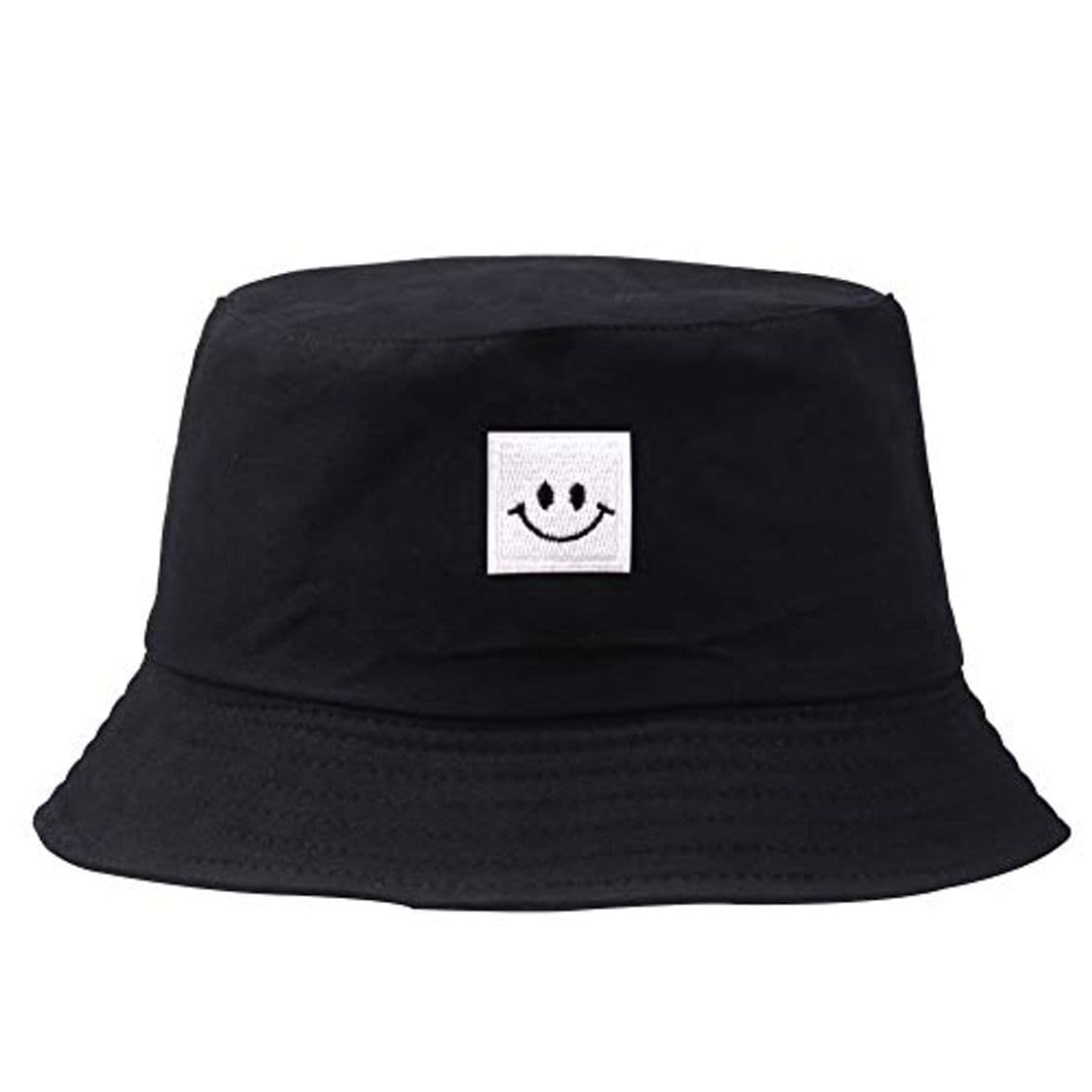 Producto Patrón del Sombrero Bordado Cubo Cuadrado Cap Smiley Unisex Algodón Pescador Sombrero De Sol Al Aire Libre Plegable Gorra Plana para Las Mujeres De Los Hombres